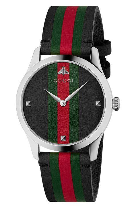 gucci watches leather|Gucci men's watches clearance sale.